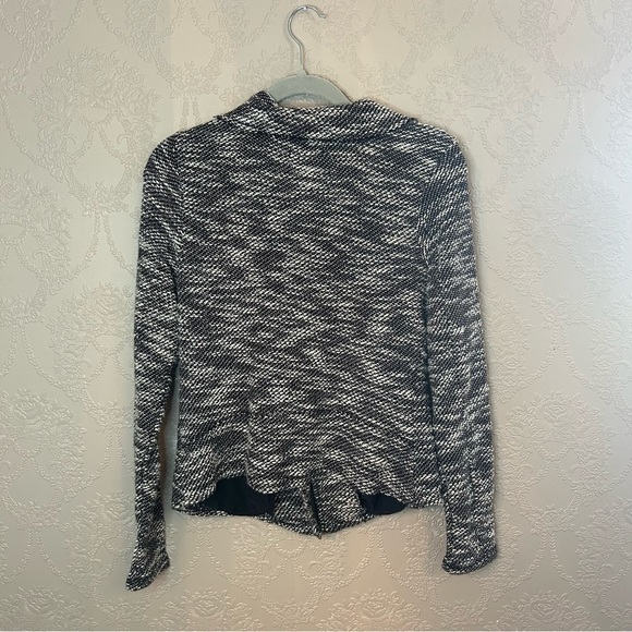 Maurices New NWT black white moto jacket blazer L - Picture 3 of 3